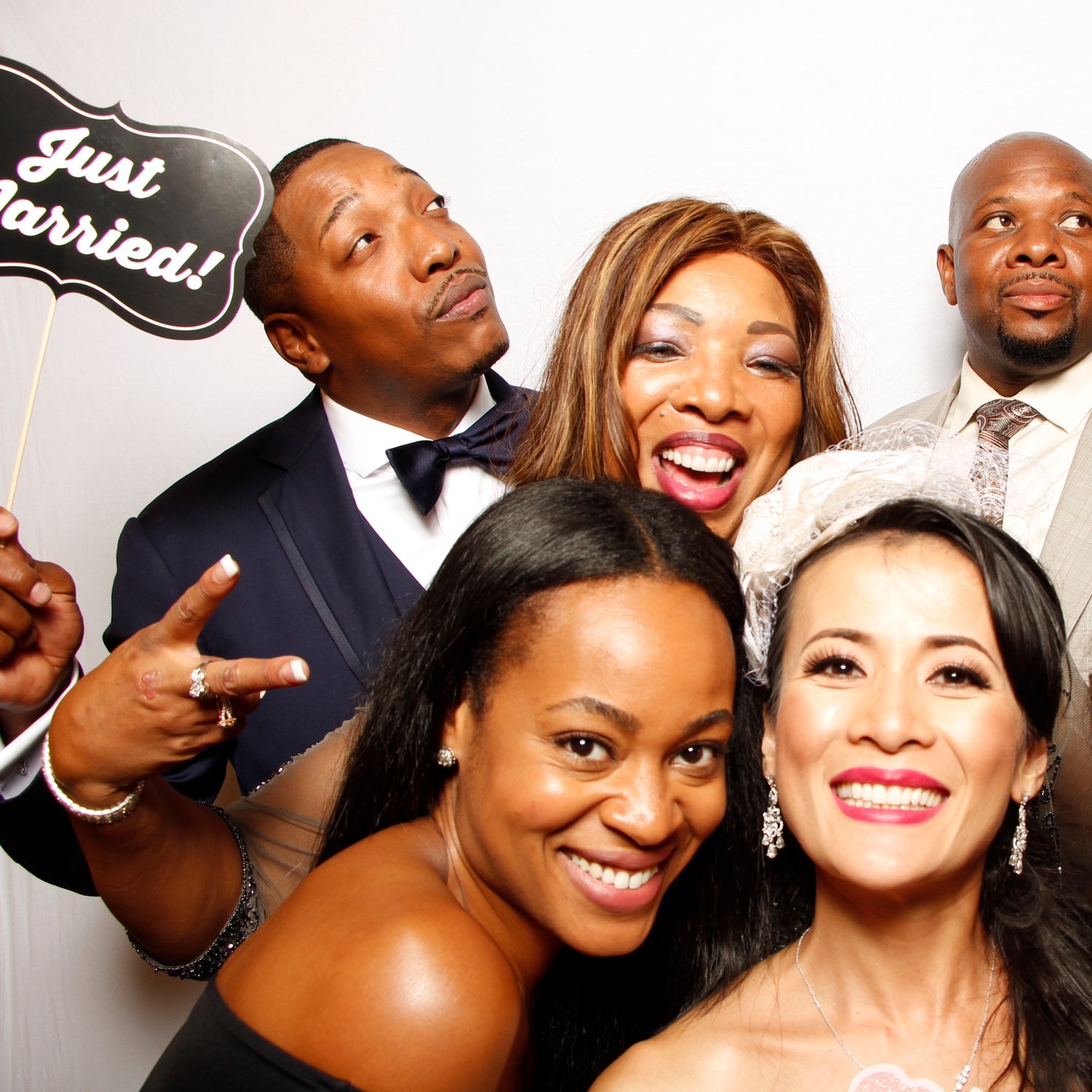 Just Married Photo Booth Fun