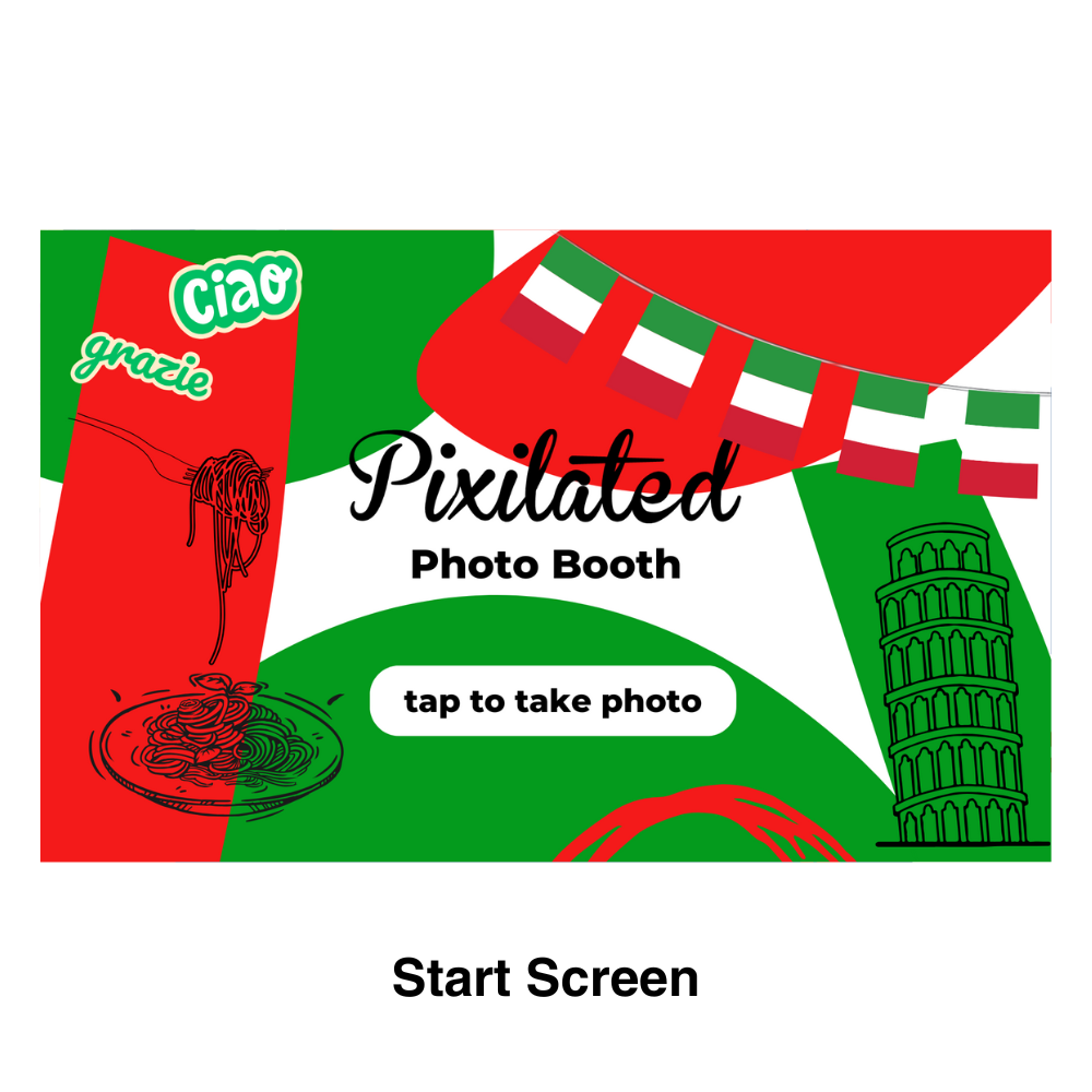 Italy Photo Booth Theme - Pixilated
