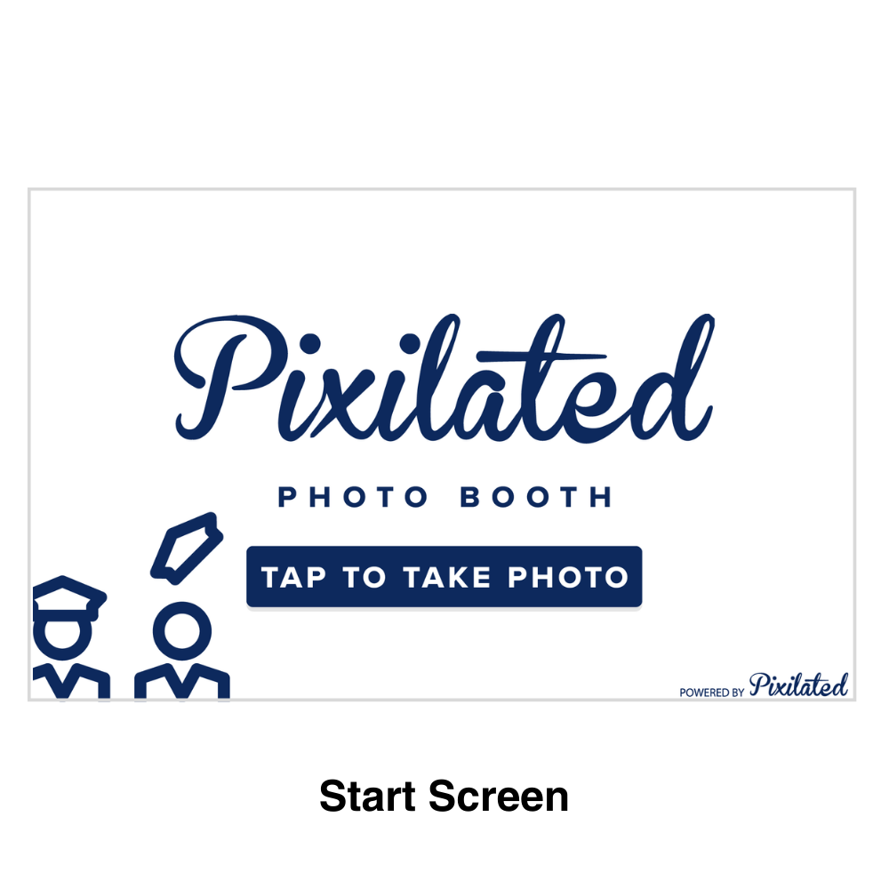 Graduation Photo Booth Theme- start screen