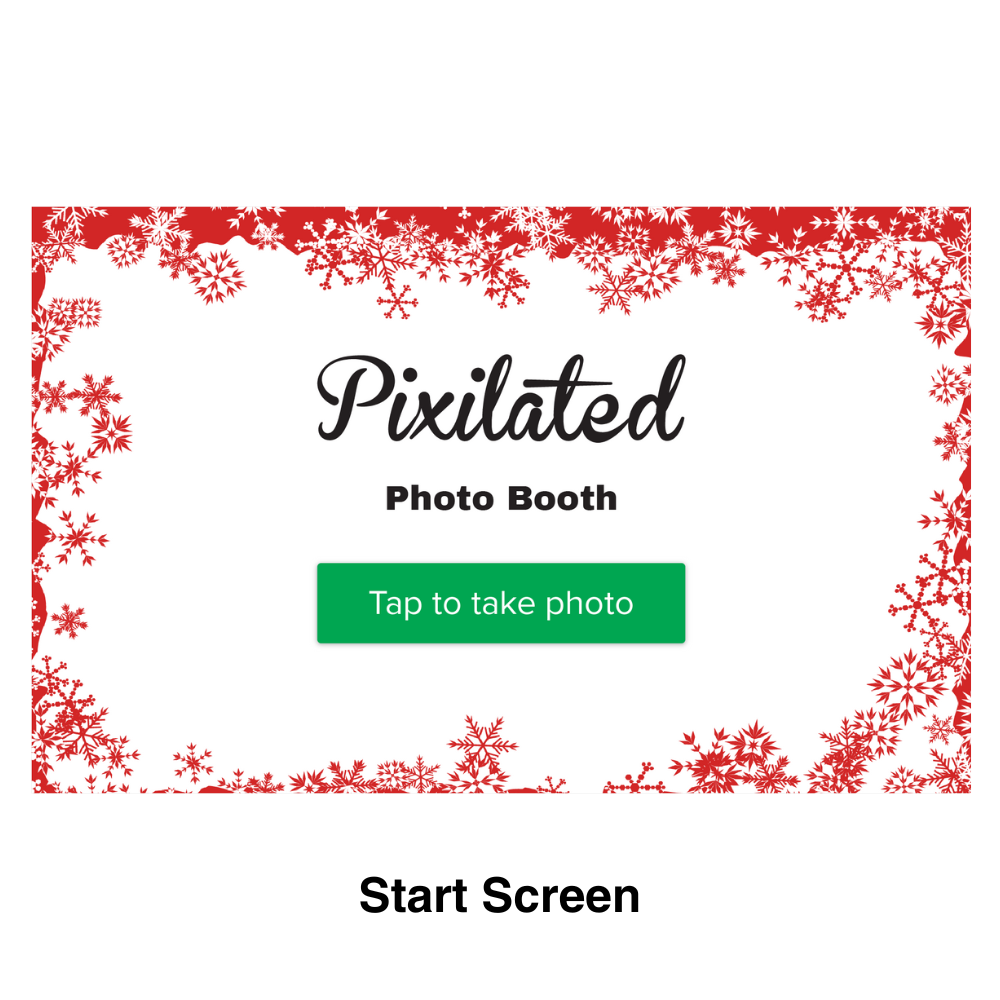 Festive Theme Photo Booth Theme- start screen