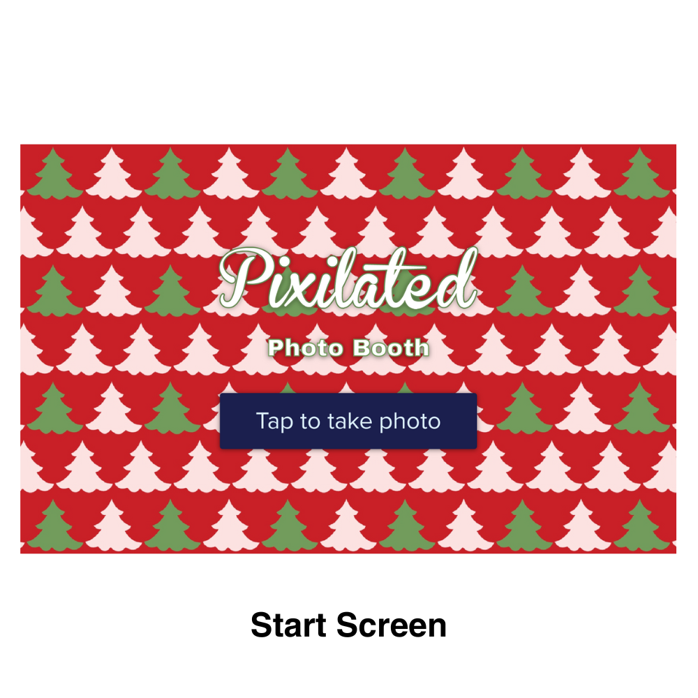 Gift Wrap Photo Booth Theme- start screen