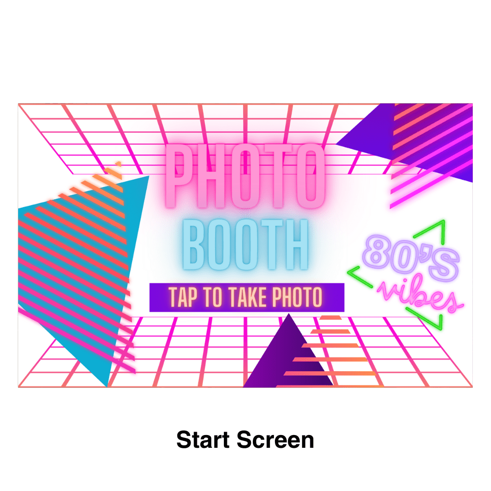 80's Vibes Photo Booth Theme - Pixilated