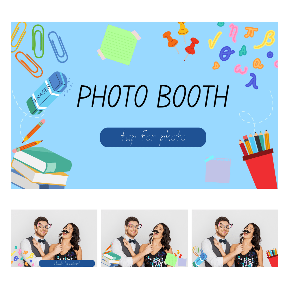 Back to School Photo Booth Theme - Pixilated