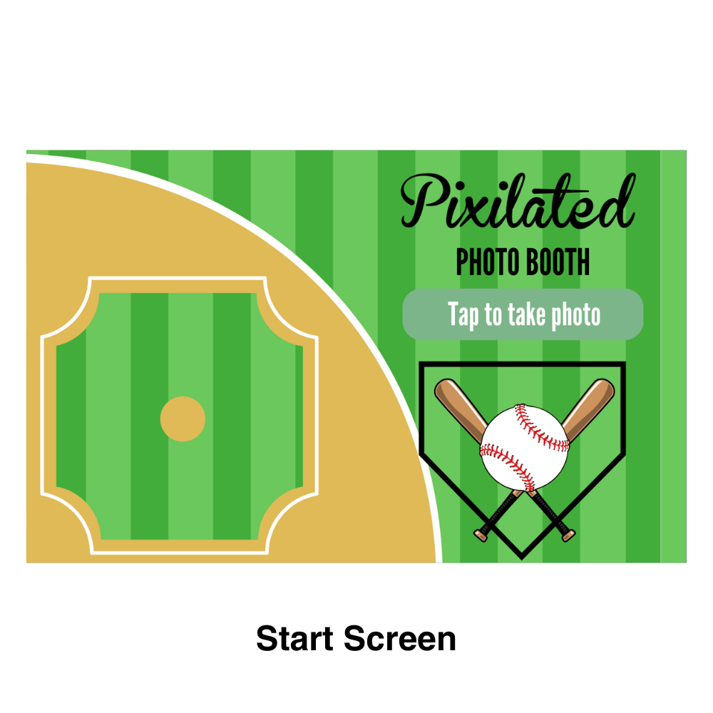 Baseball Photo Booth Theme - Pixilated