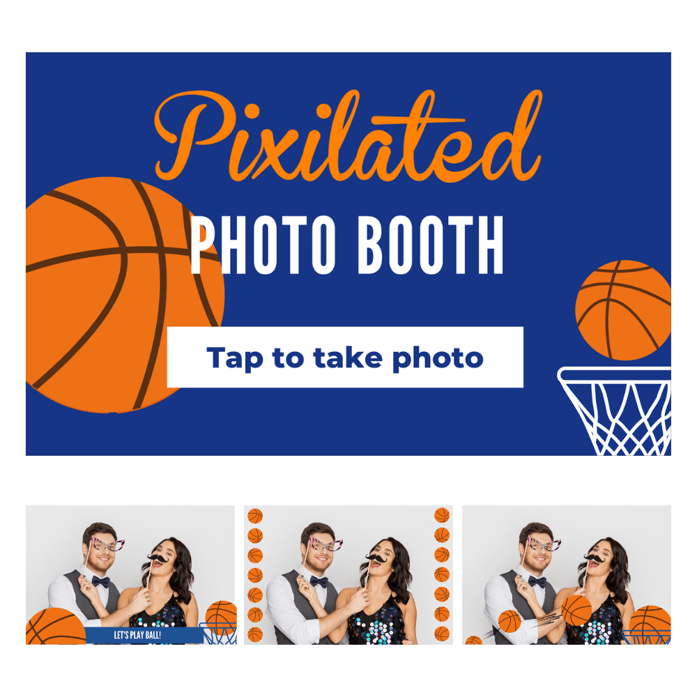 Basketball Photo Booth Theme - Pixilated