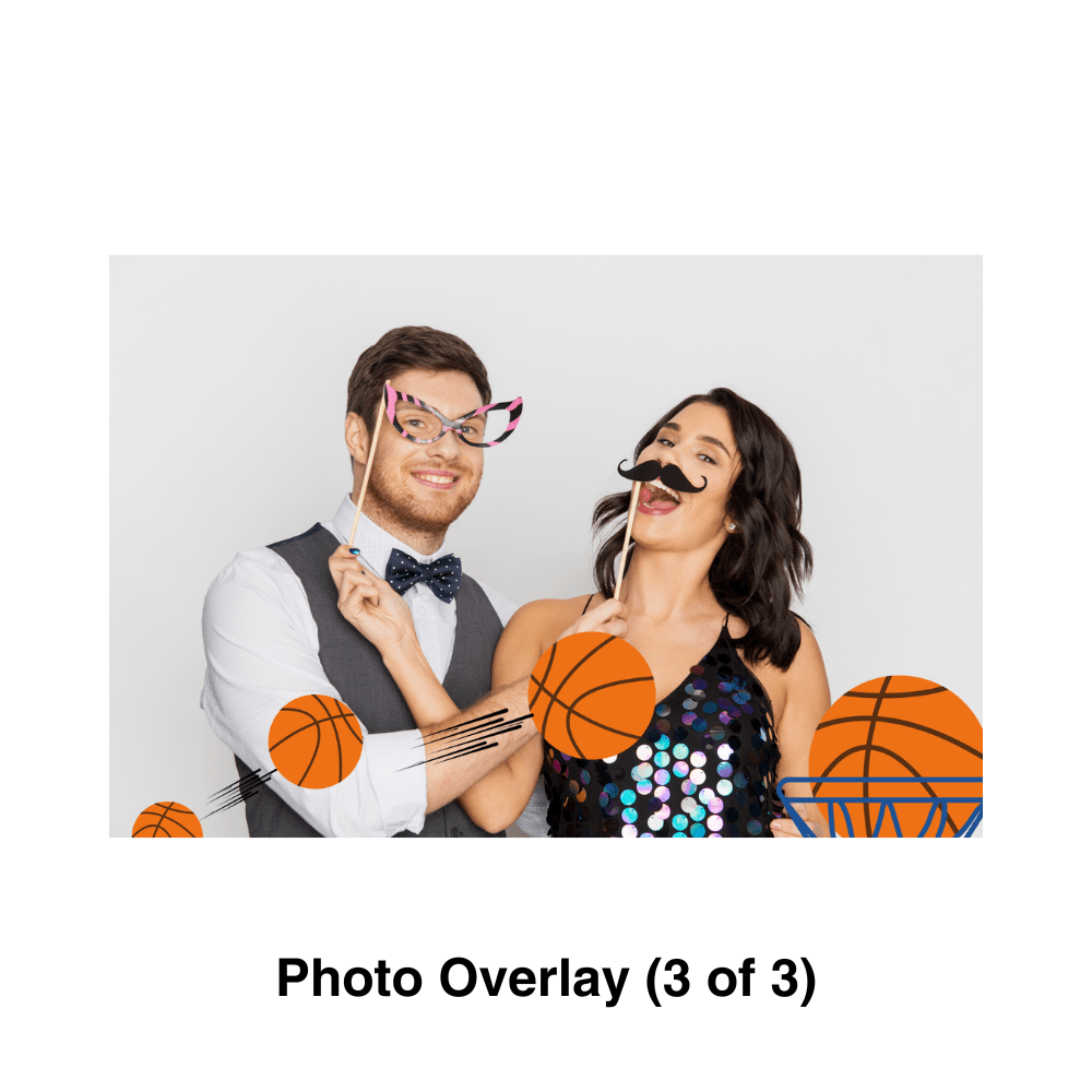 Basketball Photo Booth Theme - Pixilated