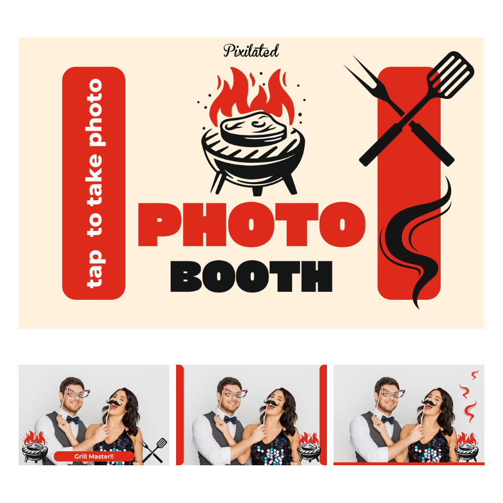 BBQ Cook Out Photo Booth Theme - Pixilated