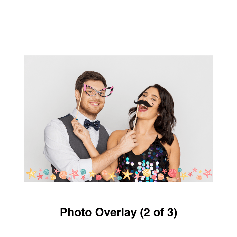 Beach Wedding Photo Booth Theme - Pixilated