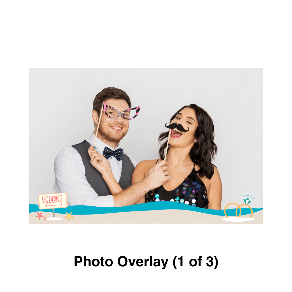 Beach Wedding Photo Booth Theme - Pixilated