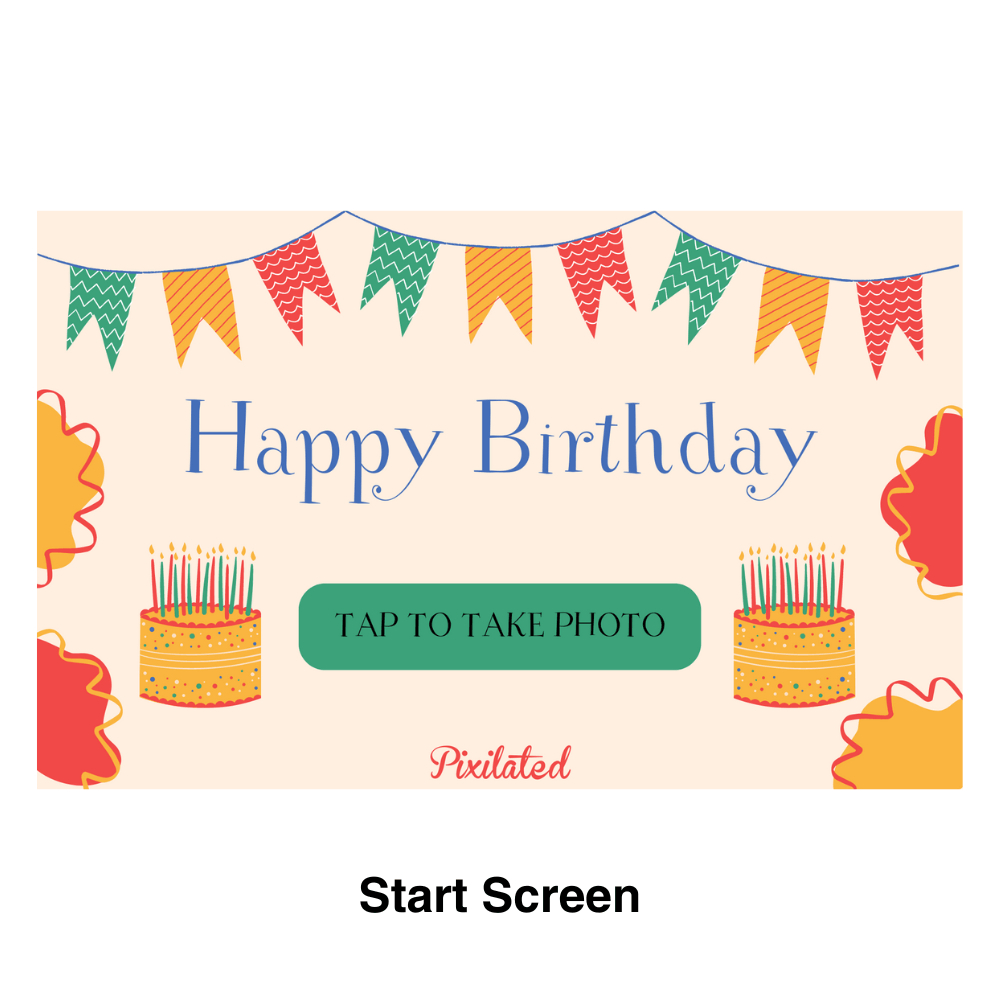 Birthday Celebration Photo Booth Theme - Pixilated