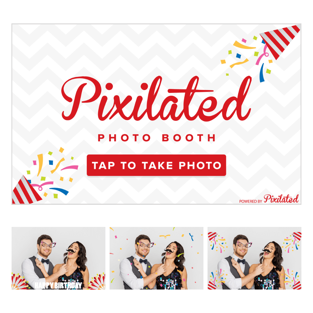 Birthday Party Photo Booth Theme - Pixilated