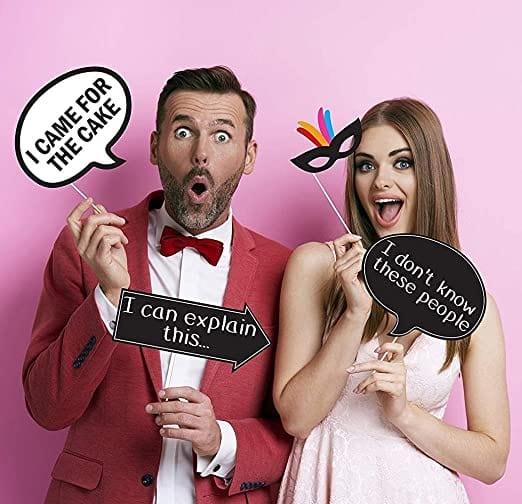 Birthday Photo Booth Props - Pixilated