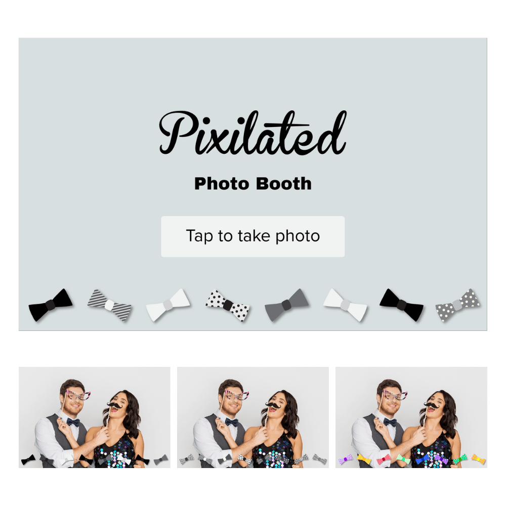 Bowtie Photo Booth Theme - Pixilated