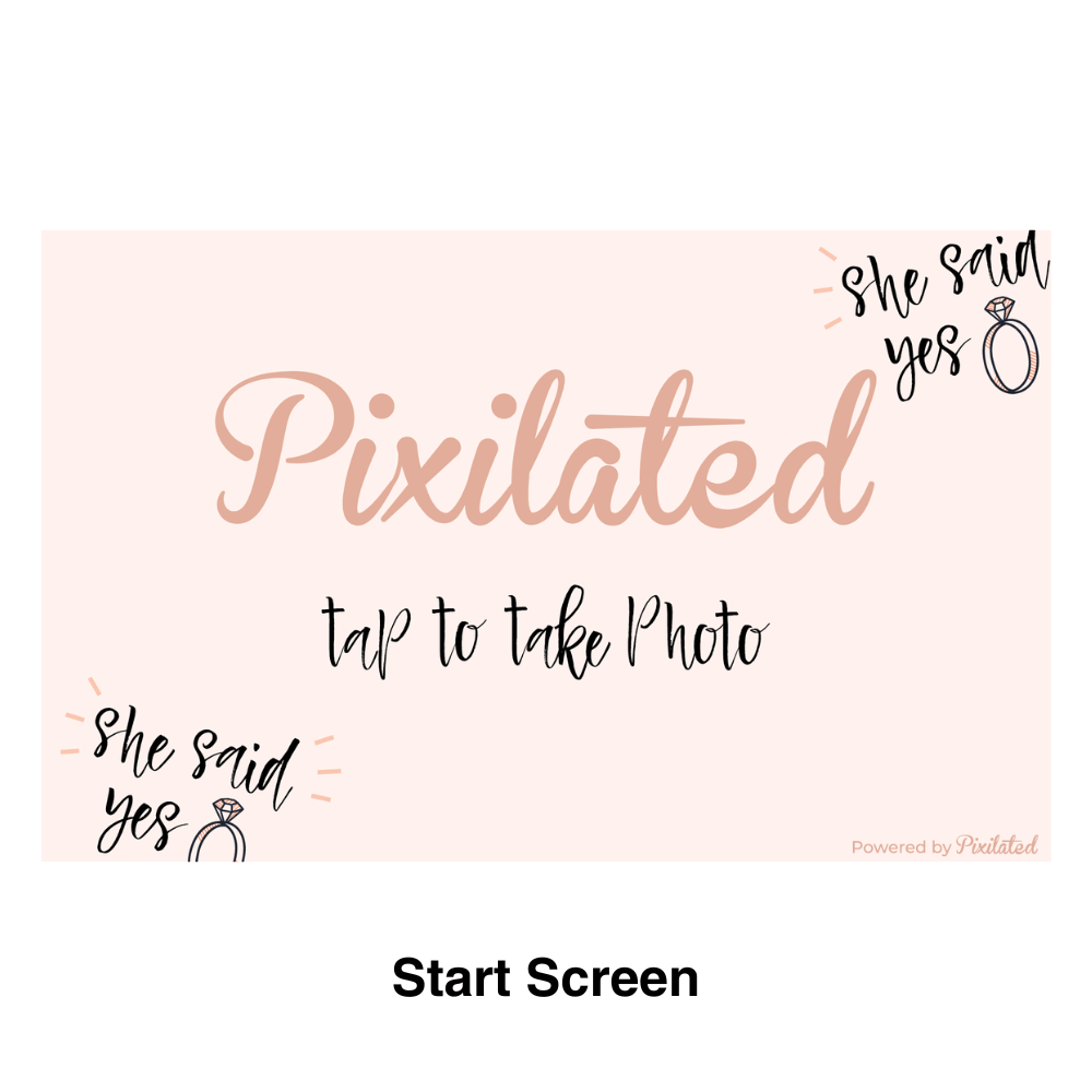 Bridal Shower Photo Booth Theme - Pixilated