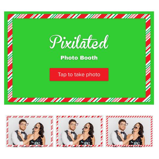 Candy Cane Photo Booth Theme - Pixilated