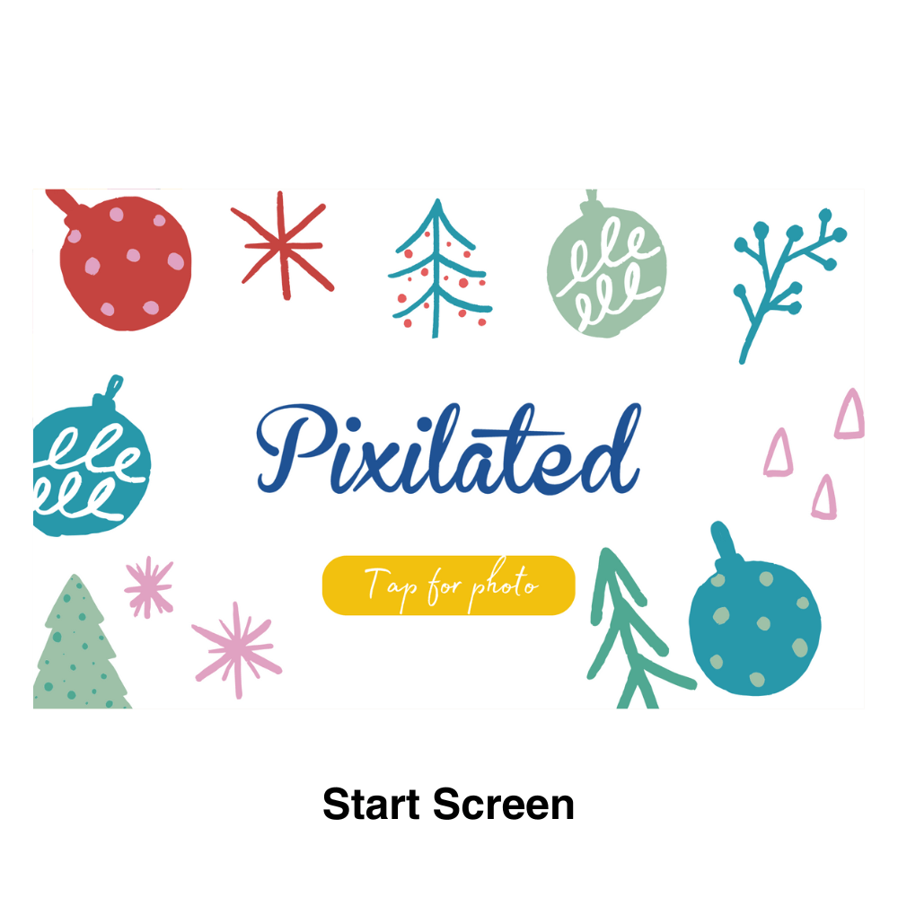 Christmas Ornaments Photo Booth Theme - Pixilated