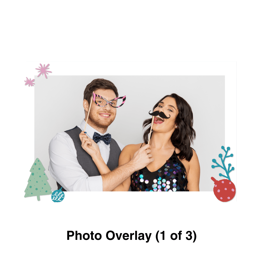 Christmas Ornaments Photo Booth Theme - Pixilated