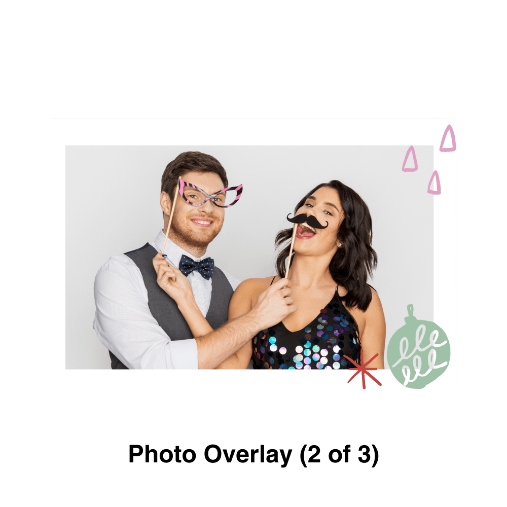 Christmas Ornaments Photo Booth Theme - Pixilated