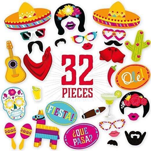 Cinco de Mayo Photo Booth Props - Pixilated