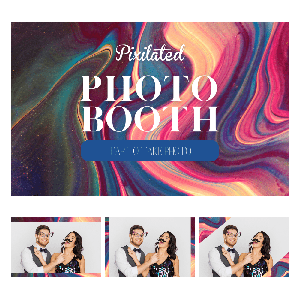 Color Swirl Photo Booth Theme - Pixilated