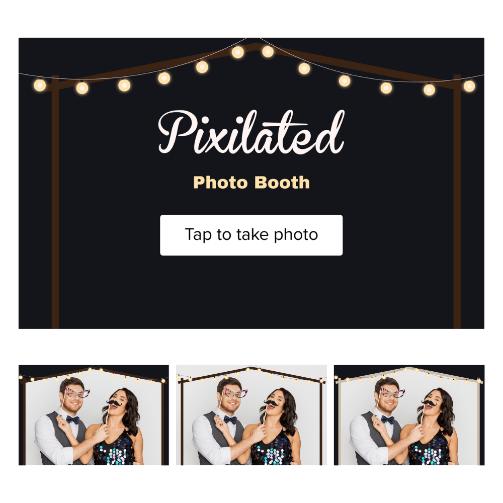 Dark Light Photo Booth Theme - Pixilated