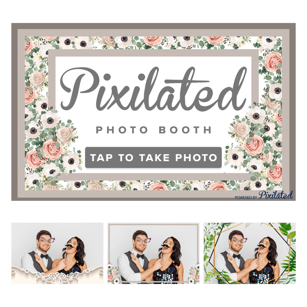 Elegant Floral Photo Booth Theme - Pixilated