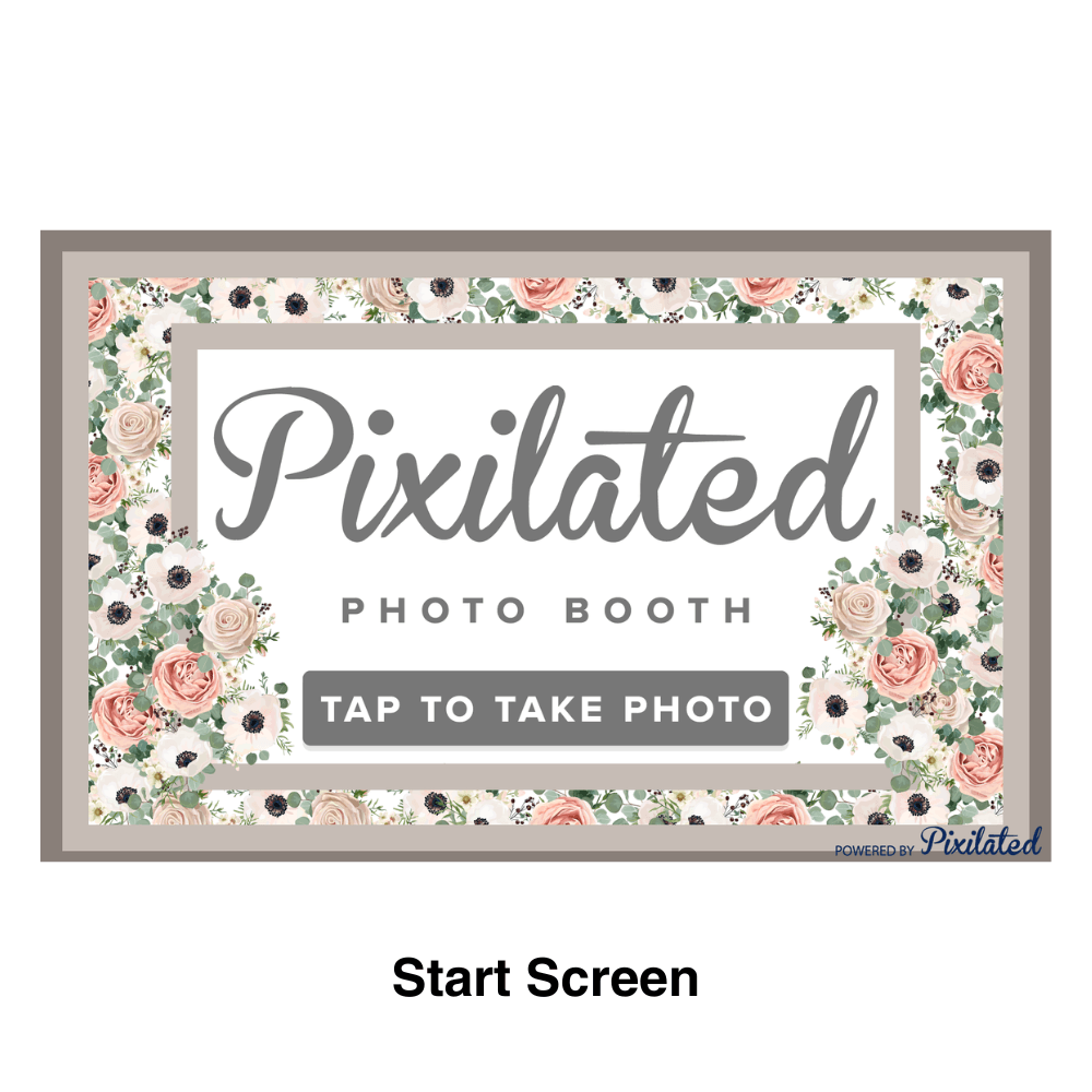 Elegant Floral Photo Booth Theme - Pixilated