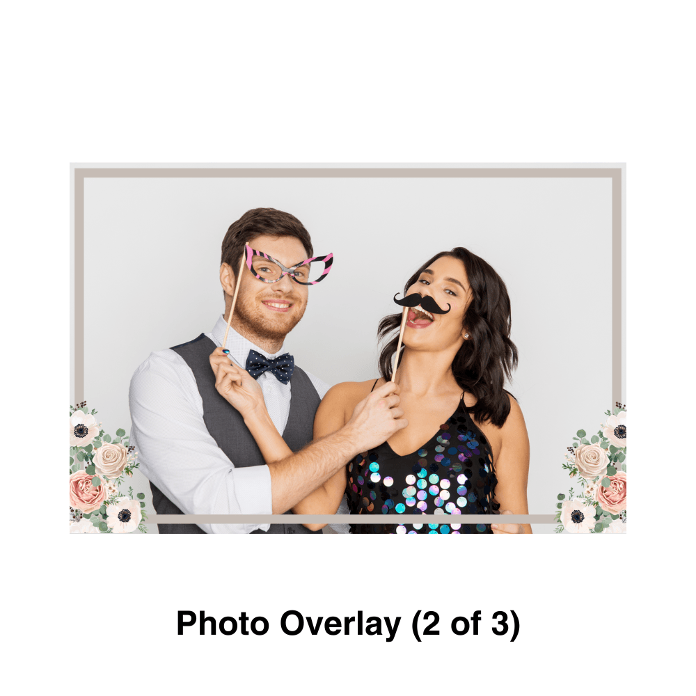 Elegant Floral Photo Booth Theme - Pixilated