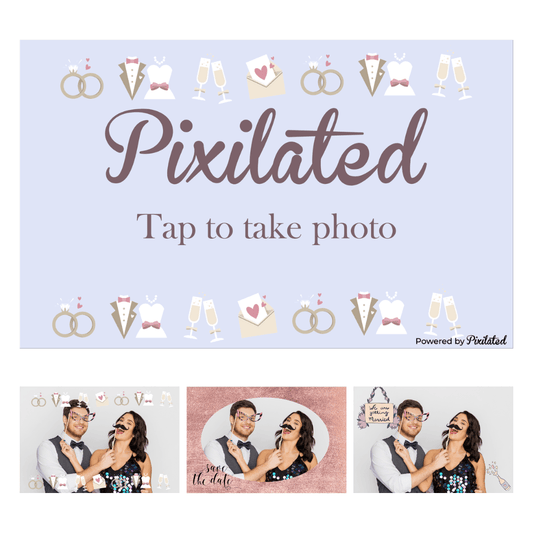 Engagement Photo Booth Theme - Pixilated