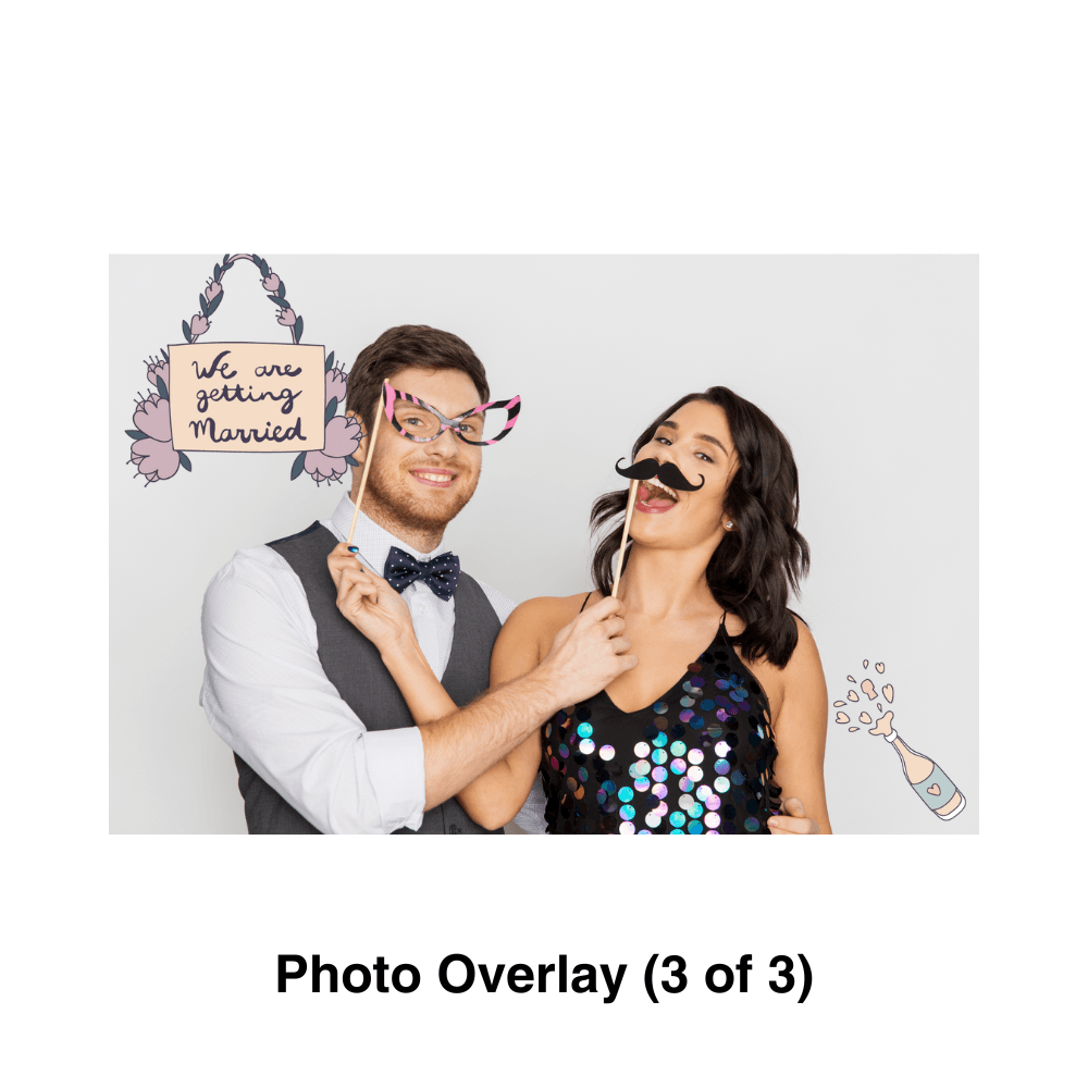 Engagement Photo Booth Theme - Pixilated