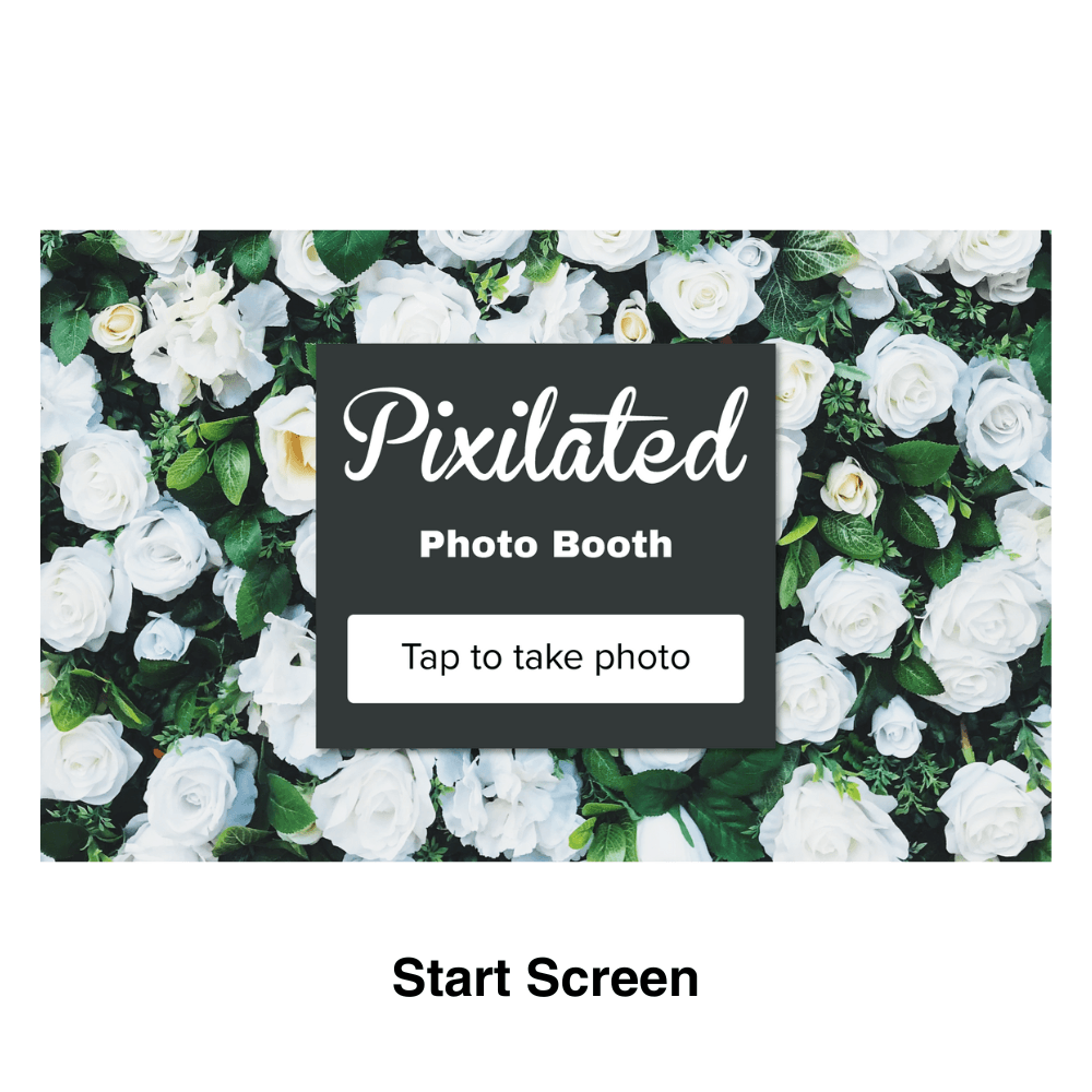 Flower Wall Photo Booth Theme - Pixilated
