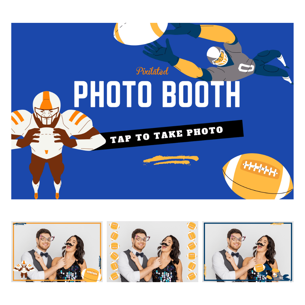 Football Photo Booth Theme - Pixilated