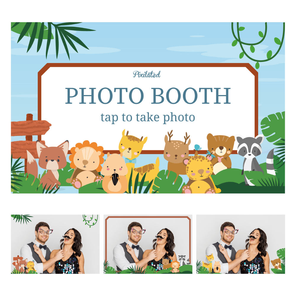 Forest Animals Photo Booth Theme - Pixilated