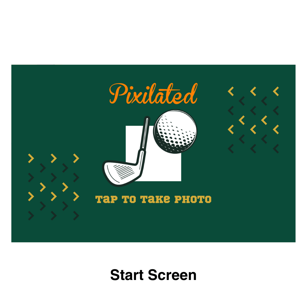 Golf Photo Booth Theme - Pixilated