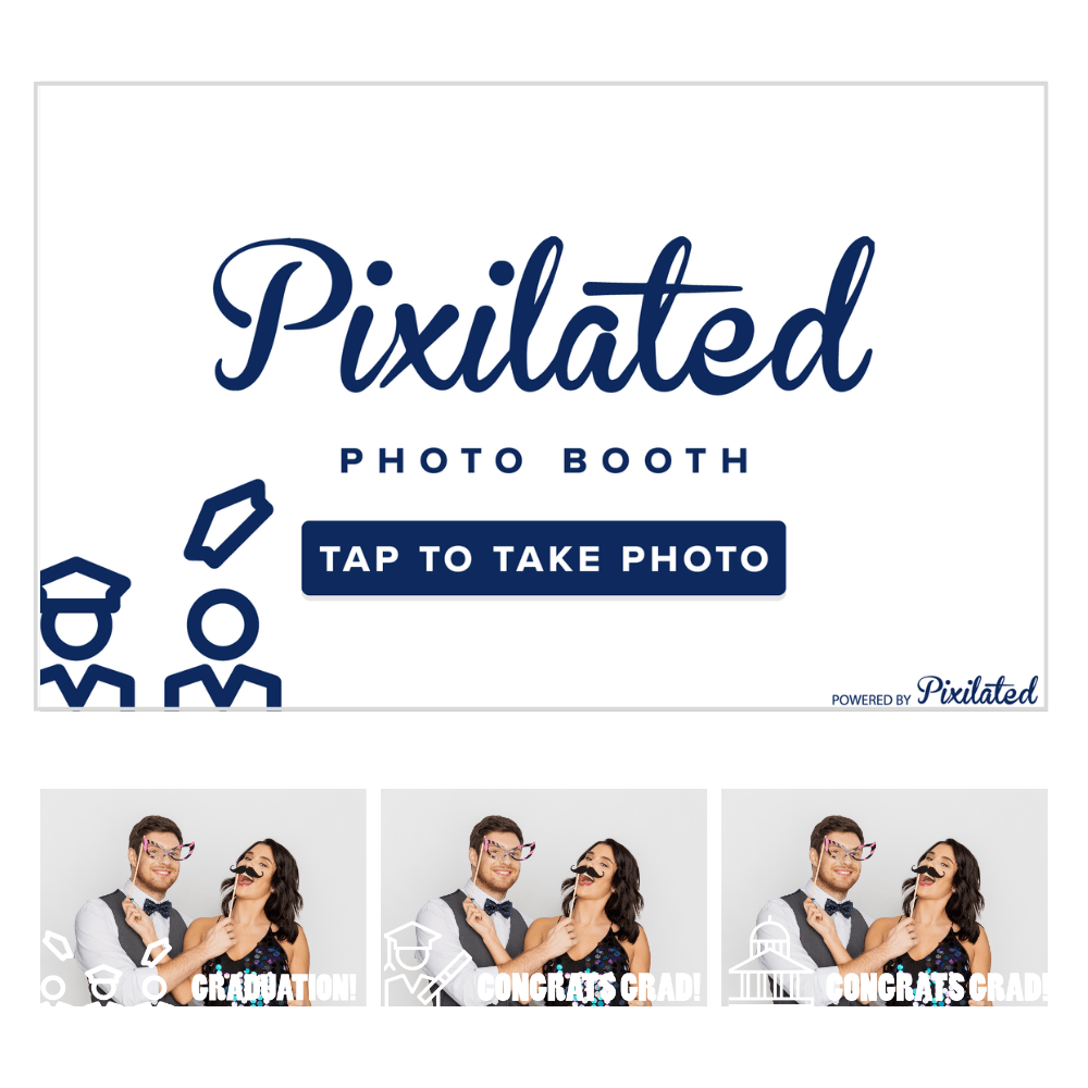 Graduation Photo Booth Theme - Pixilated
