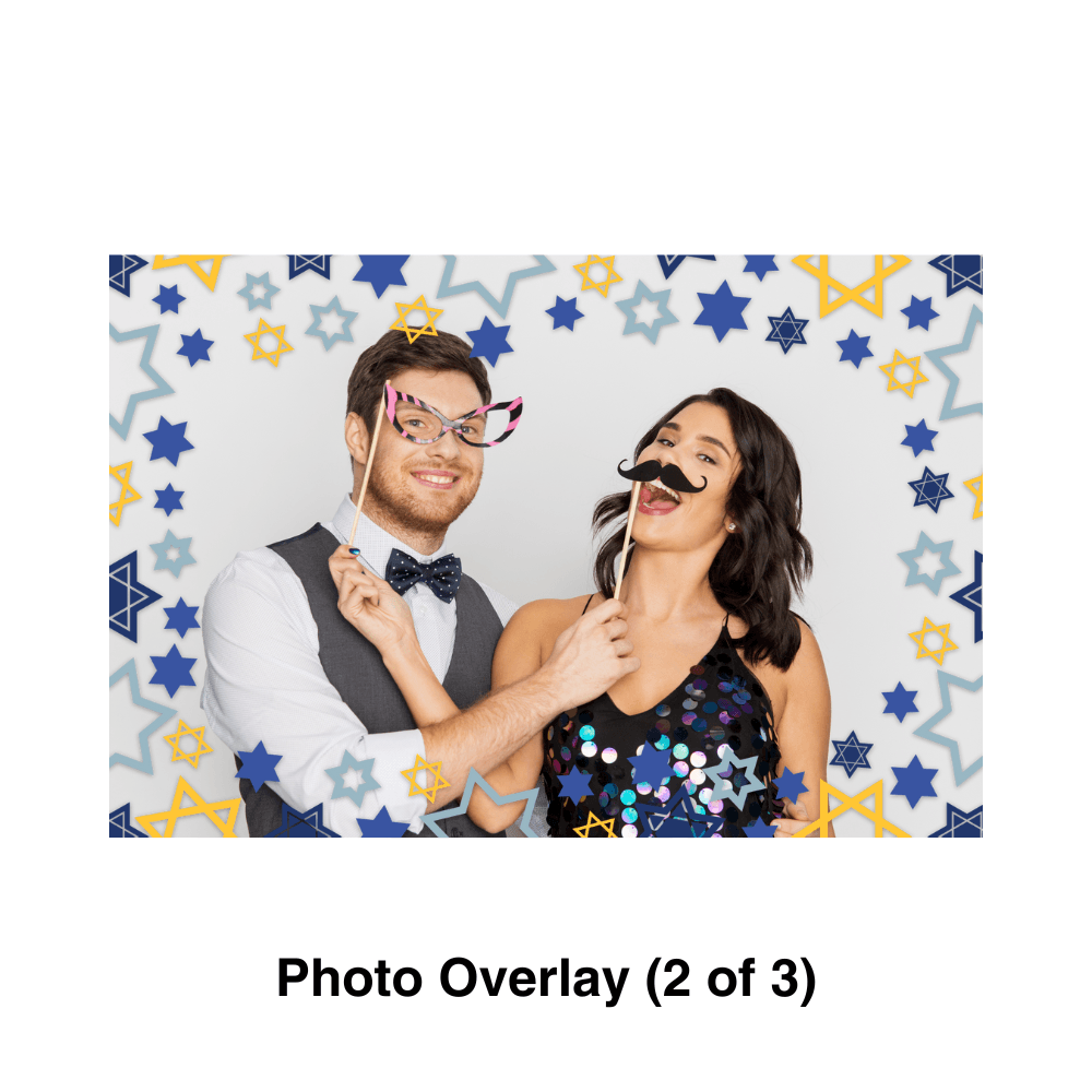 Hanukkah Photo Booth Theme - Pixilated