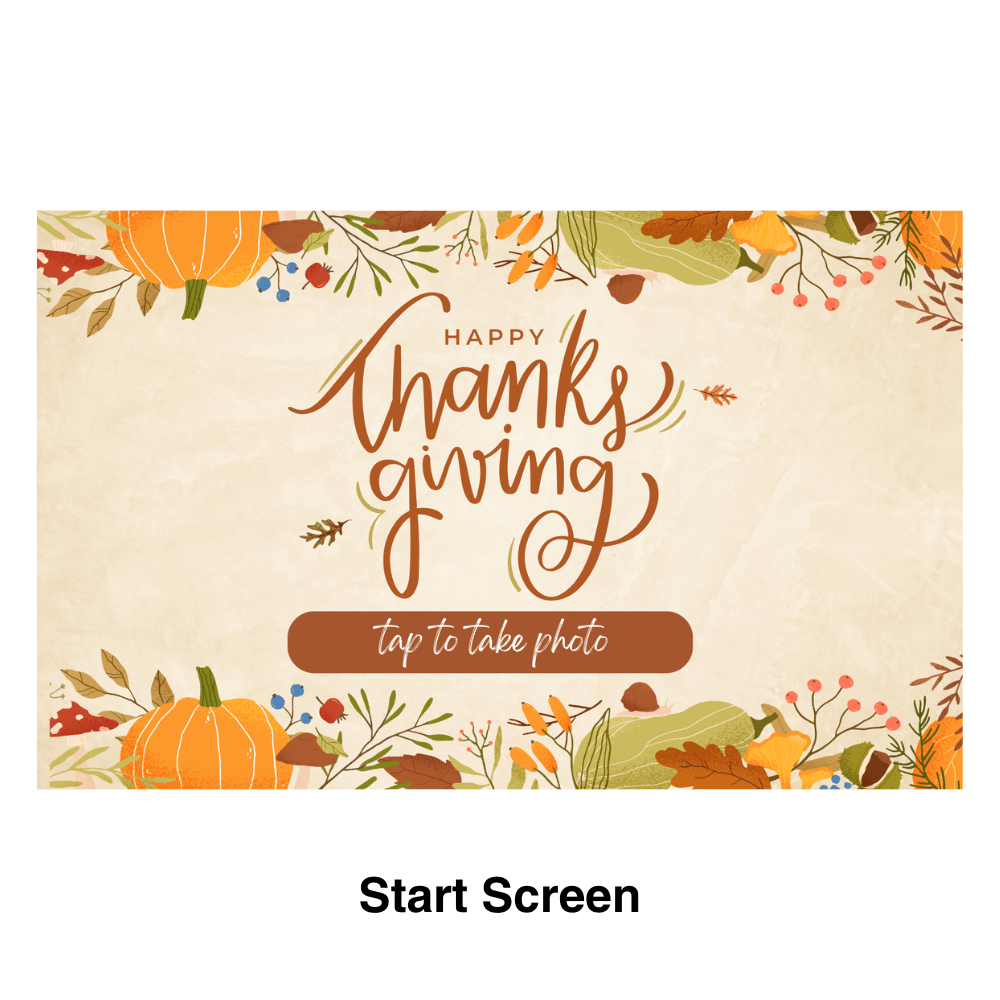 Happy Thanksgiving Photo Booth Theme - Pixilated