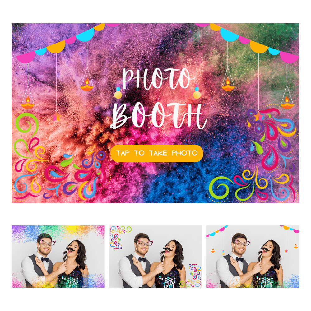 Holi Photo Booth Theme - Pixilated