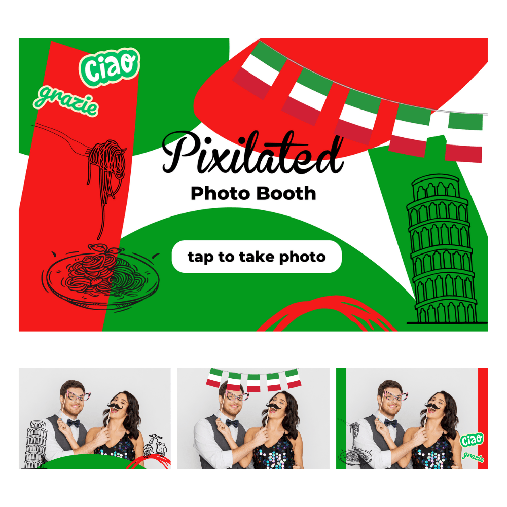 Italy Photo Booth Theme - Pixilated