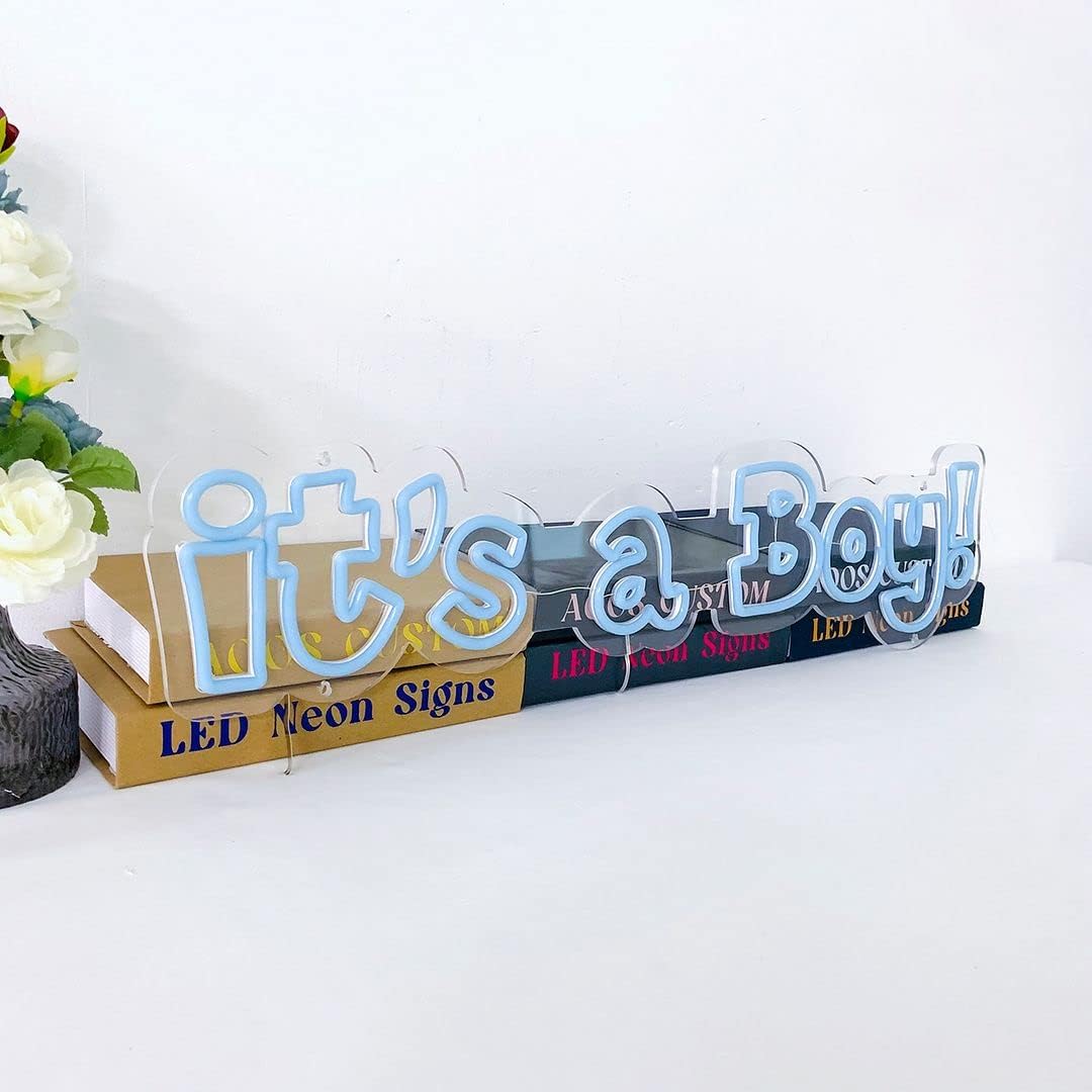 It's a Boy Neon Light Sign - Pixilated