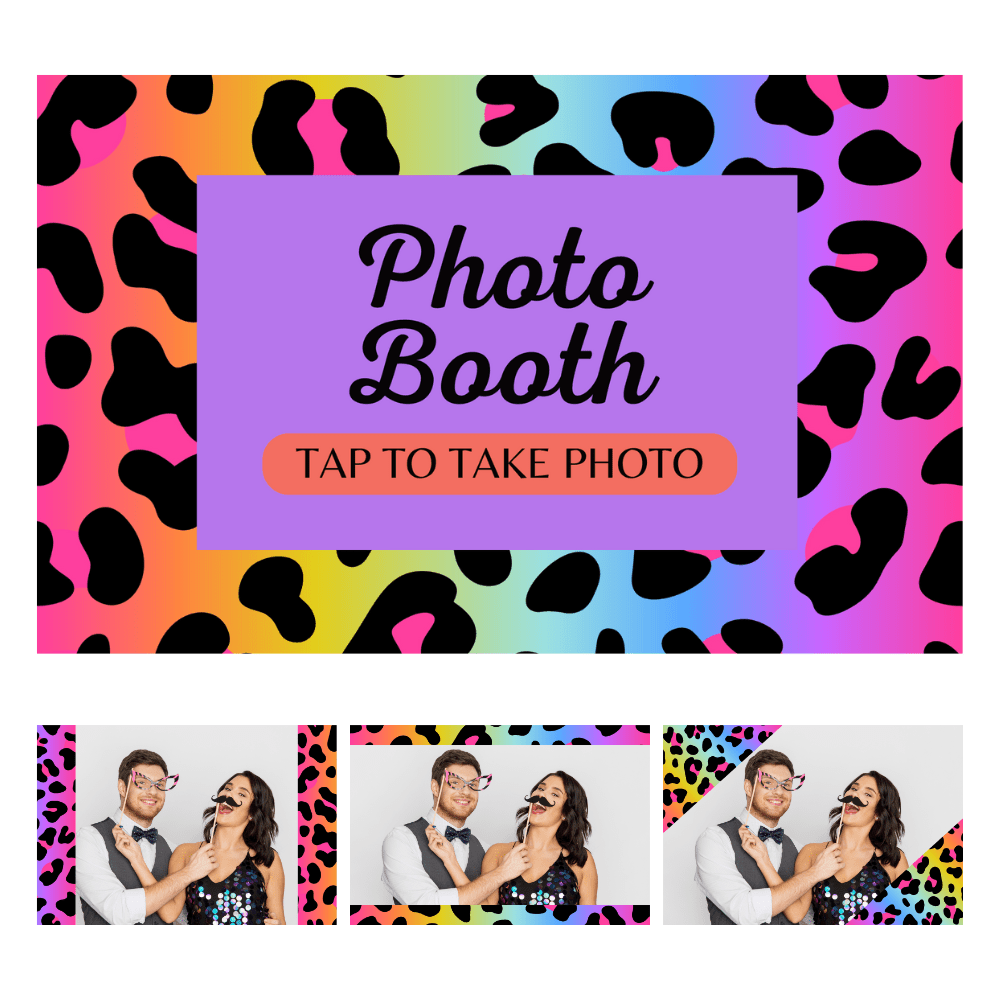 Leopard Photo Booth Theme - Pixilated