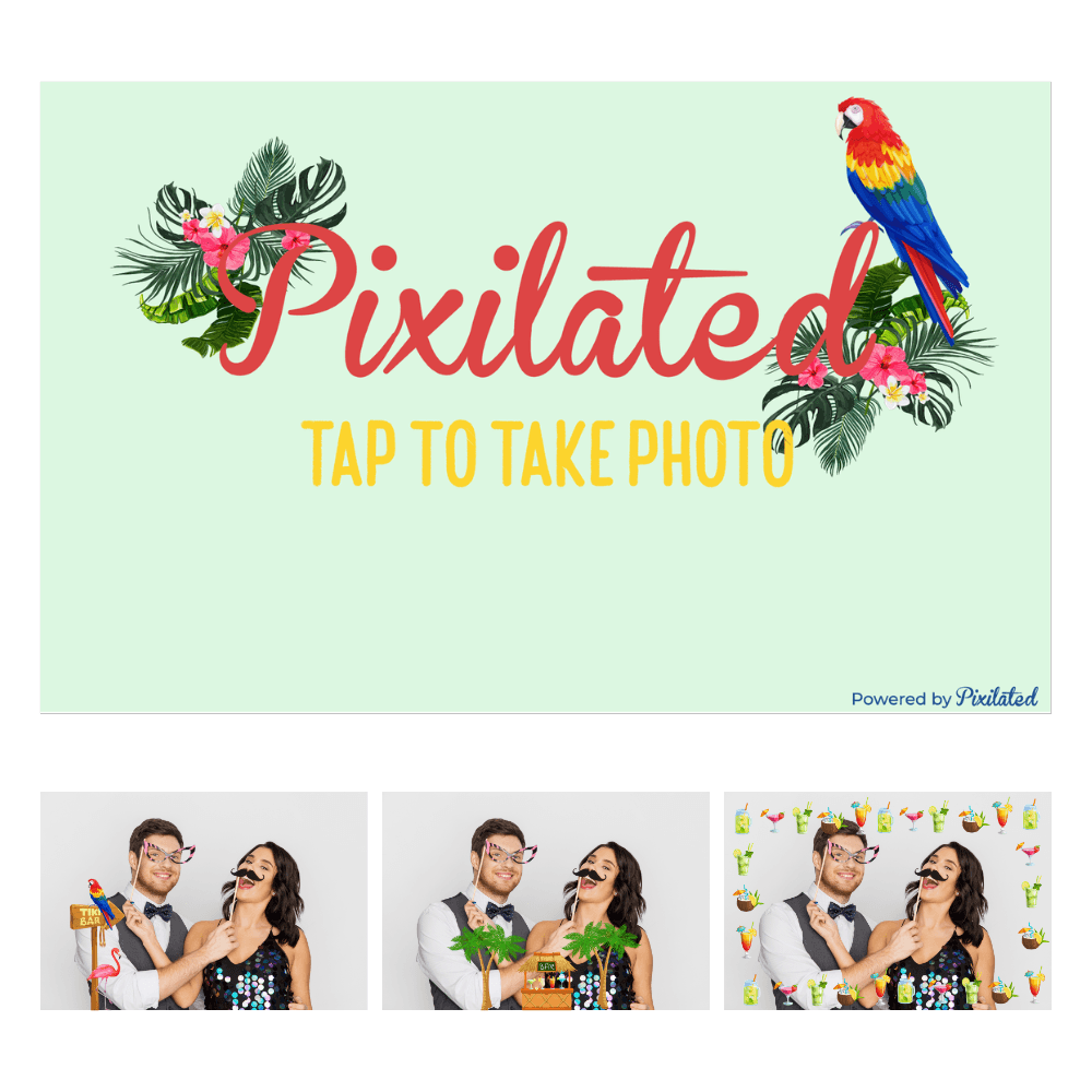 Luau Photo Booth Theme - Pixilated