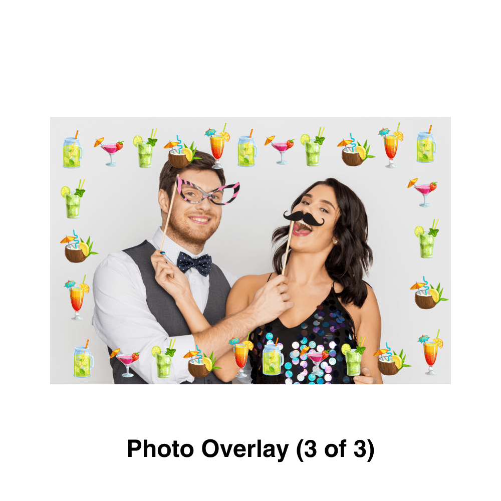 Luau Photo Booth Theme - Pixilated