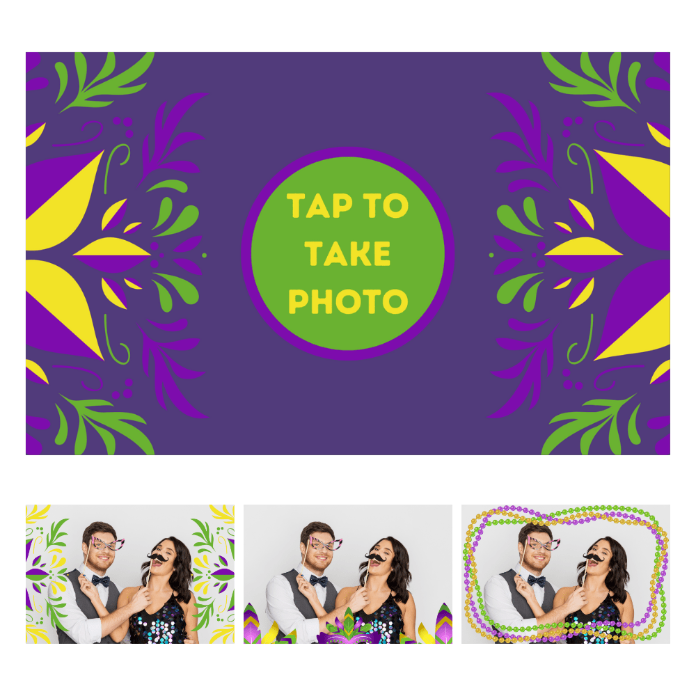 Mardi Gras Photo Booth Theme 2 - Pixilated
