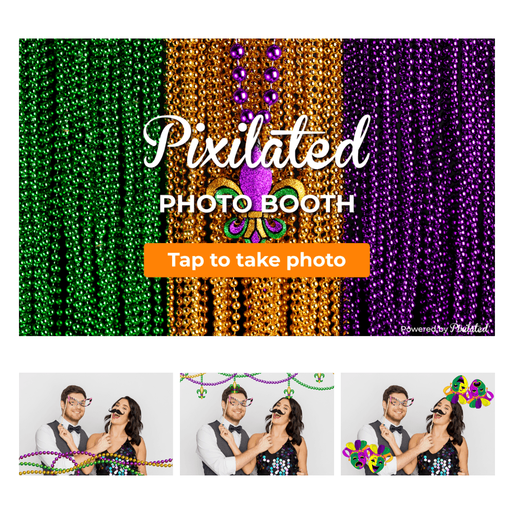 Mardi Gras Photo Booth Theme - Pixilated