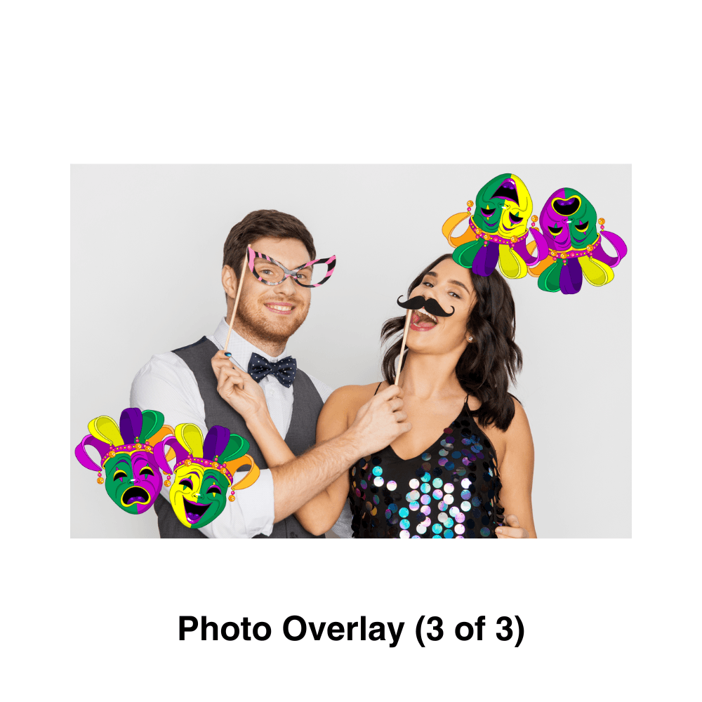Mardi Gras Photo Booth Theme - Pixilated