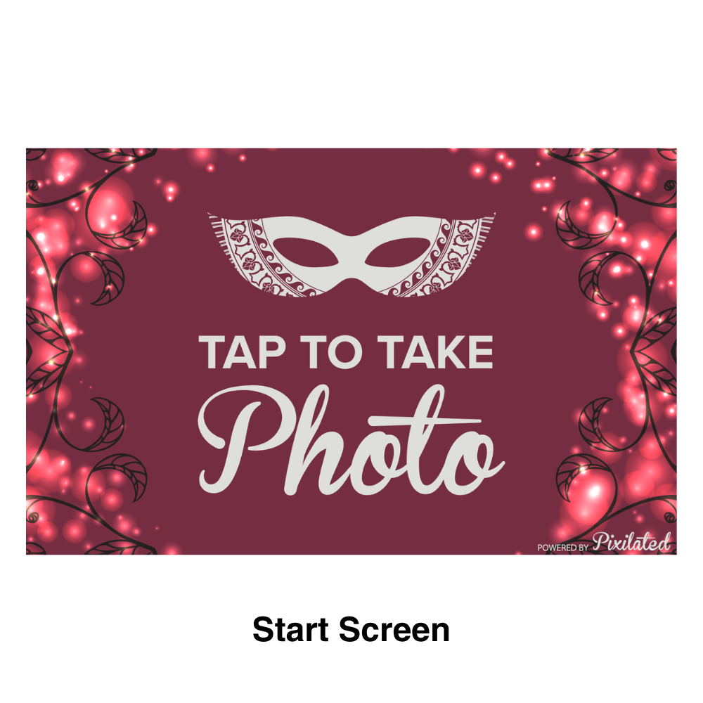 Masquerade Photo Booth Theme - Pixilated