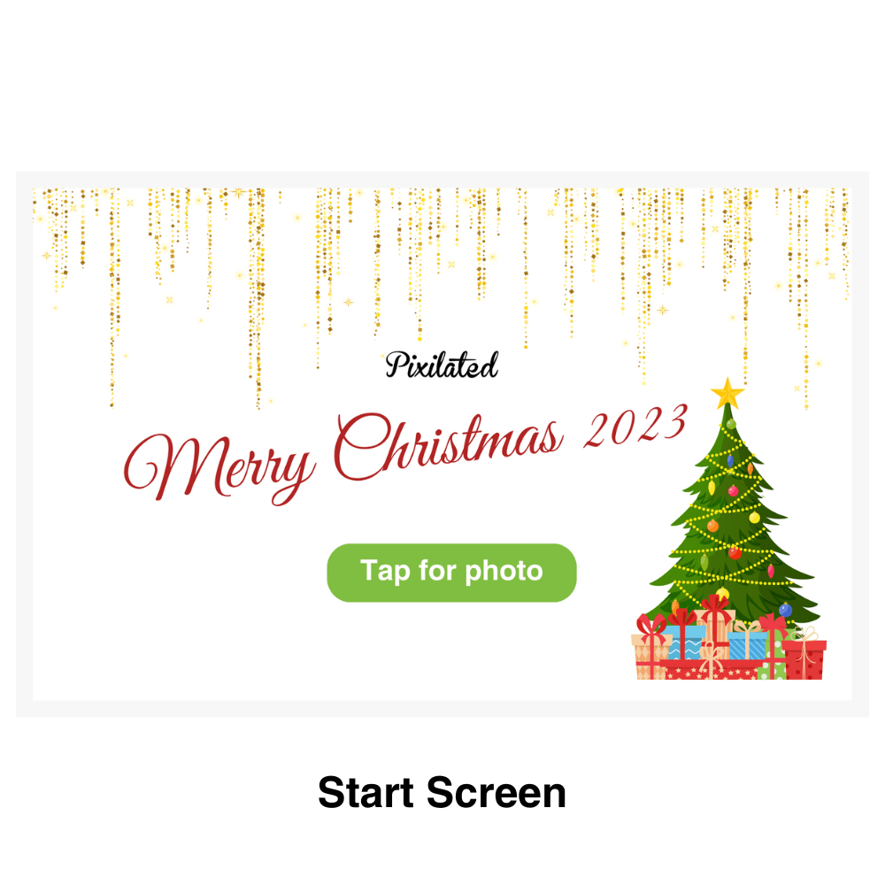 Merry Christmas Photo Booth Theme - Pixilated