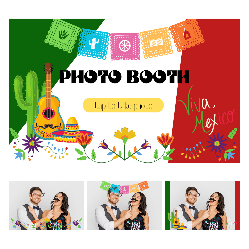 Mexico Photo Booth Theme - Pixilated