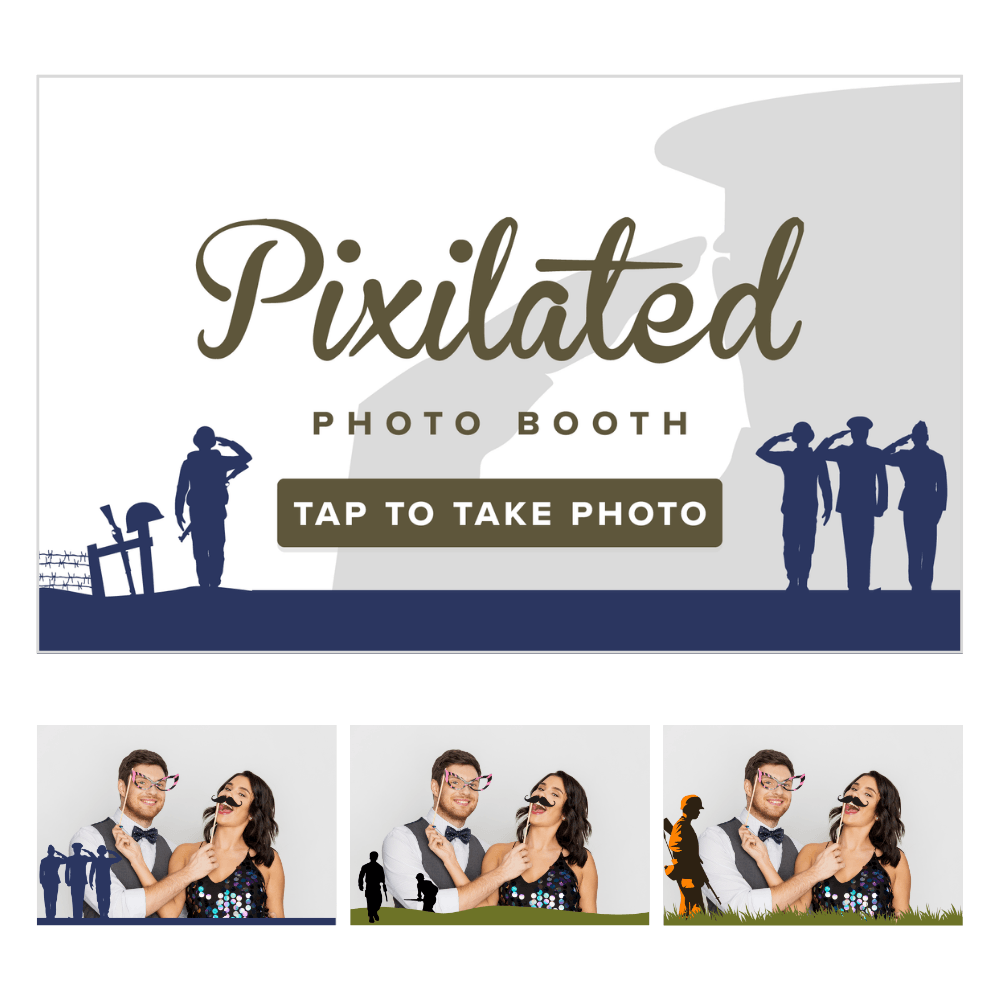 Military Photo Booth Theme - Pixilated